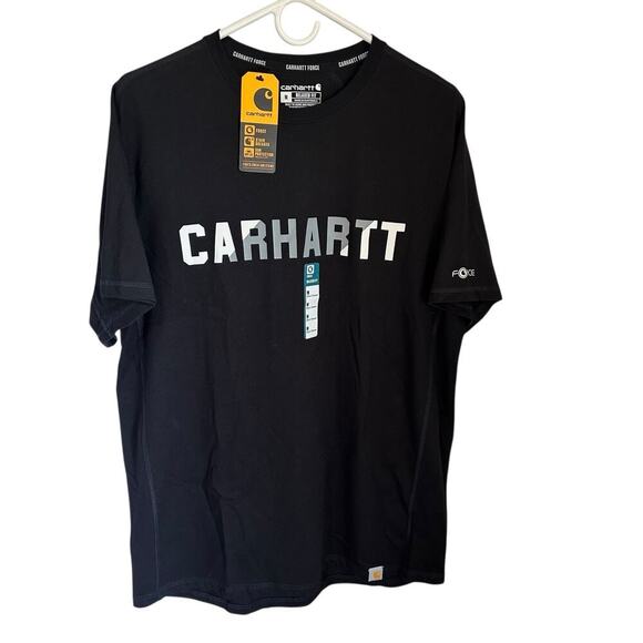 Carhartt Force Men's Short Sleeve Relaxed Fit Midweight Block Logo T-Shirt Sz M - Picture 1 of 5
